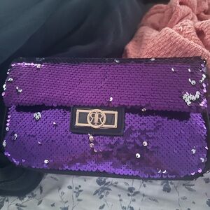 River Island Purple Sequin Purse